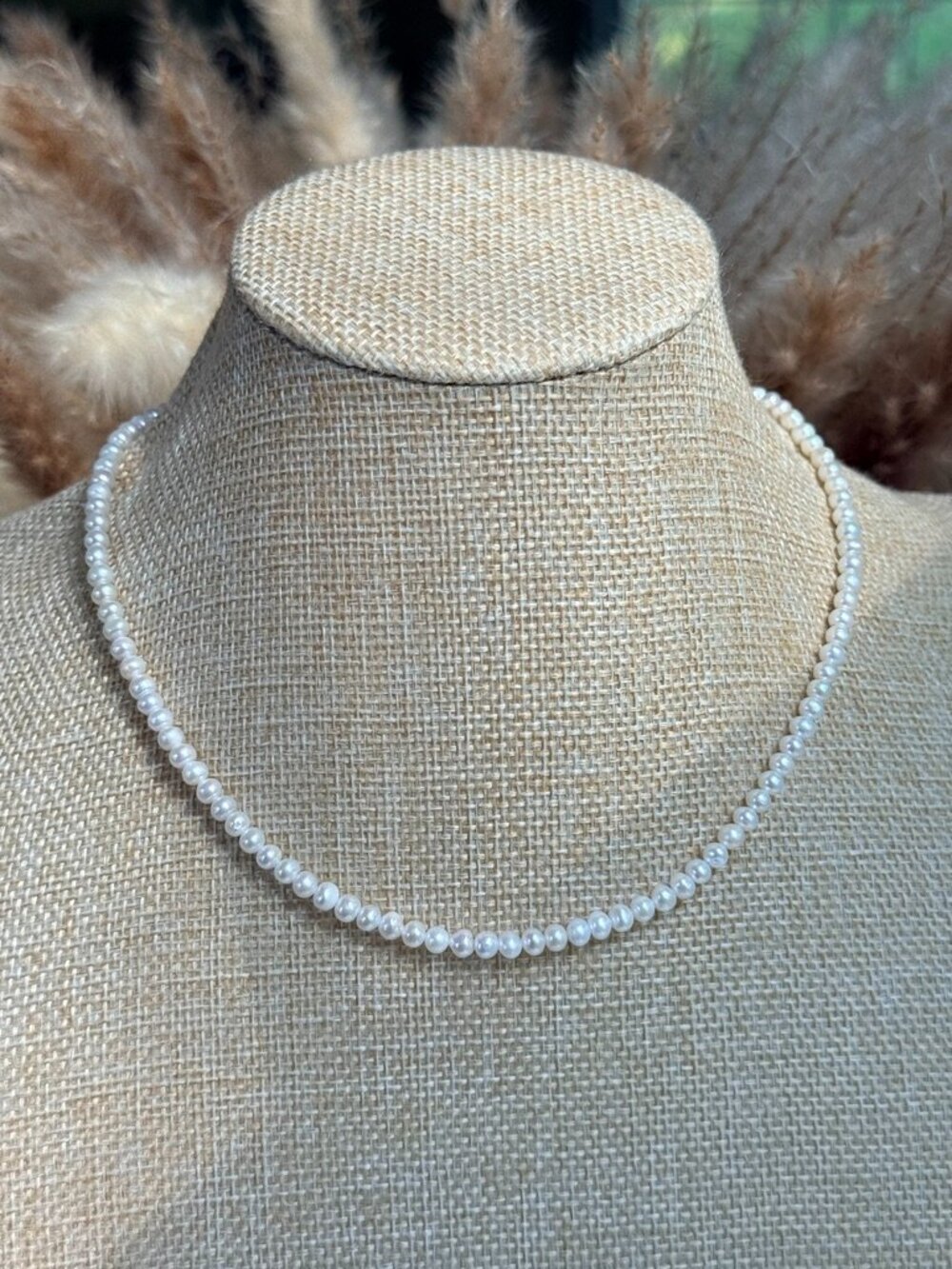 Delicate Tiny Pearl Necklace - Picture 2 of 9